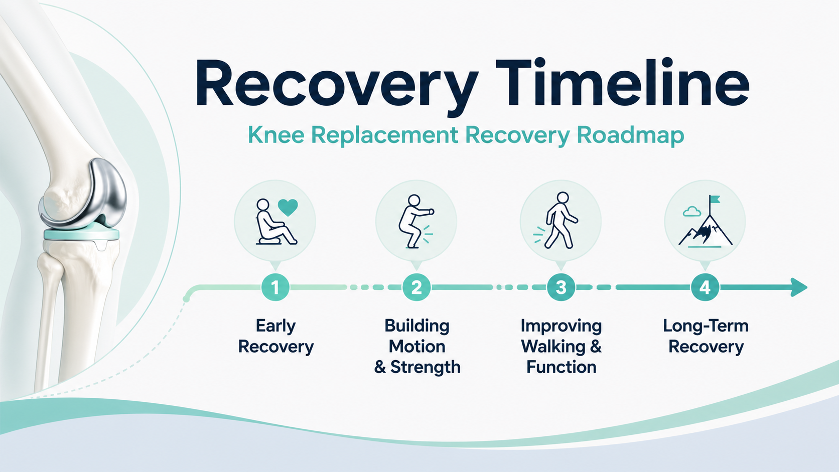 Total knee replacement recovery timeline